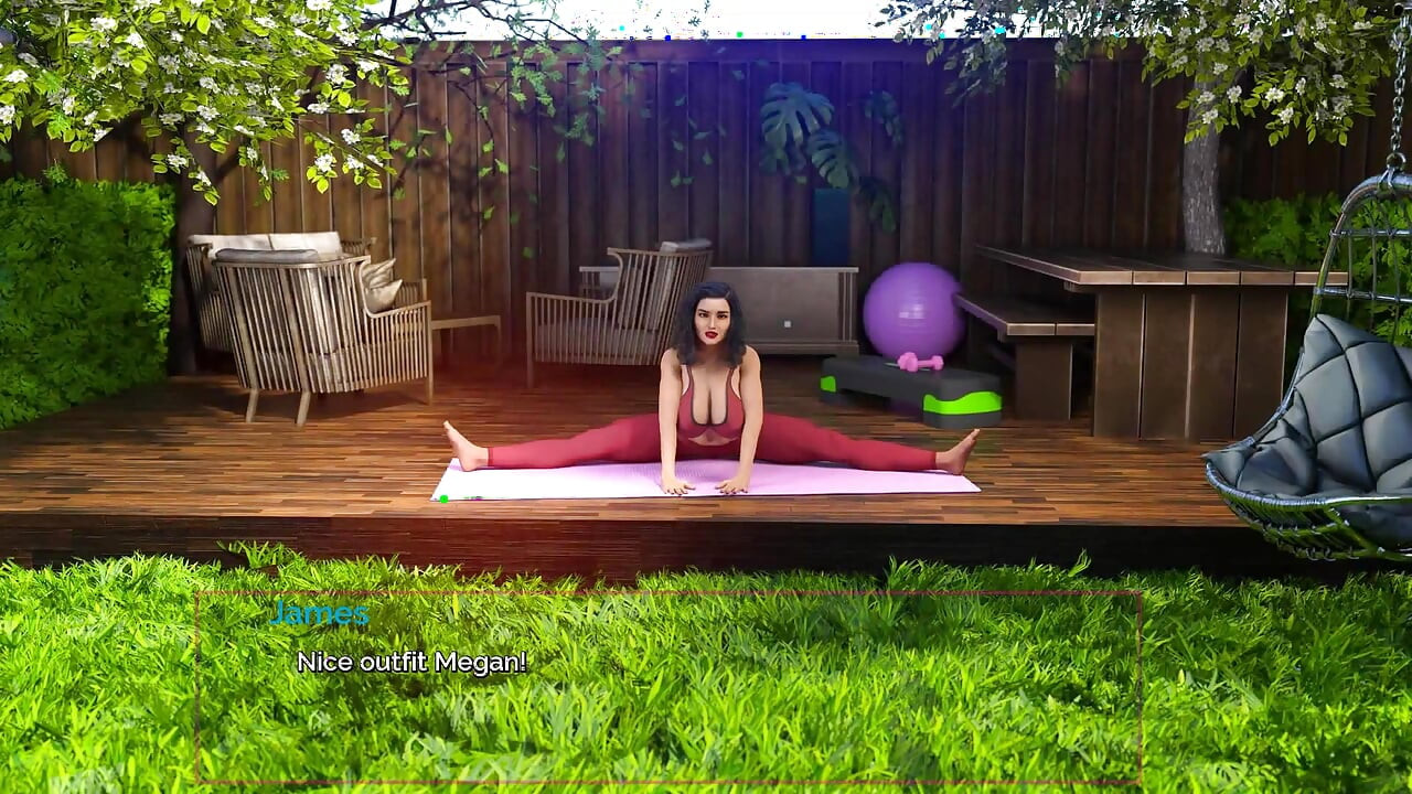 Shut up and dance: sexy landlady doing yoga with her tenant in the backyard ep 52