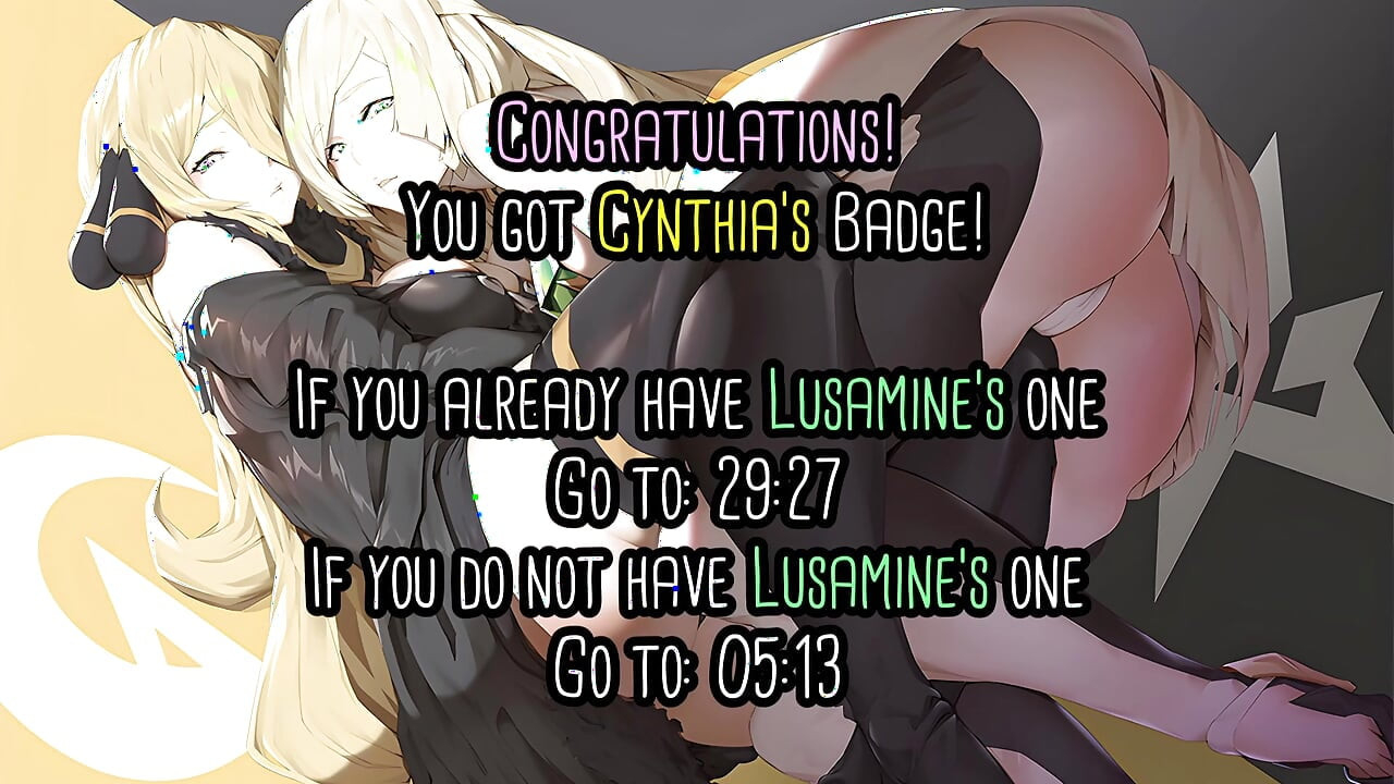 Cynthia & Lusamine's Sex League Desafío (Pokemon, Mamidom, orgasmo arruinado, humillación, trío, lesbianas, femdom)