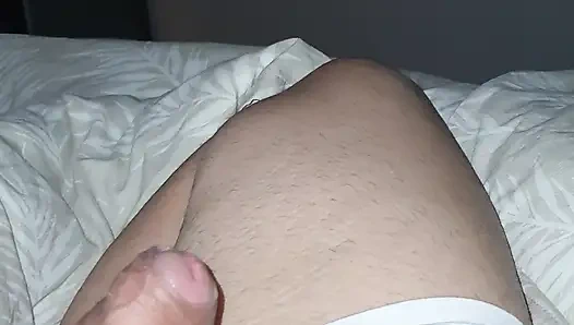 Slutty Bitch handjob strumpet big dick in bed on his birthday