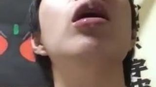 Amateur asiatische Twink Gesichtsbesamung