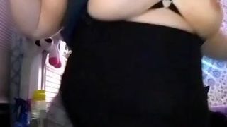 Got high and pulled my dick out + jiggled my ass and tits