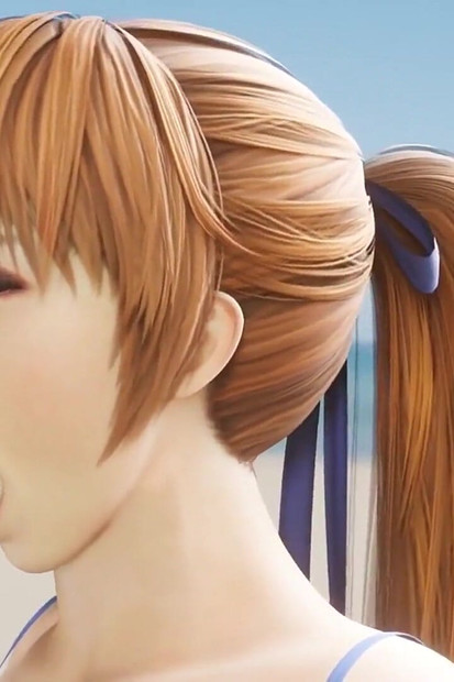 Kasumi kouření na pláži