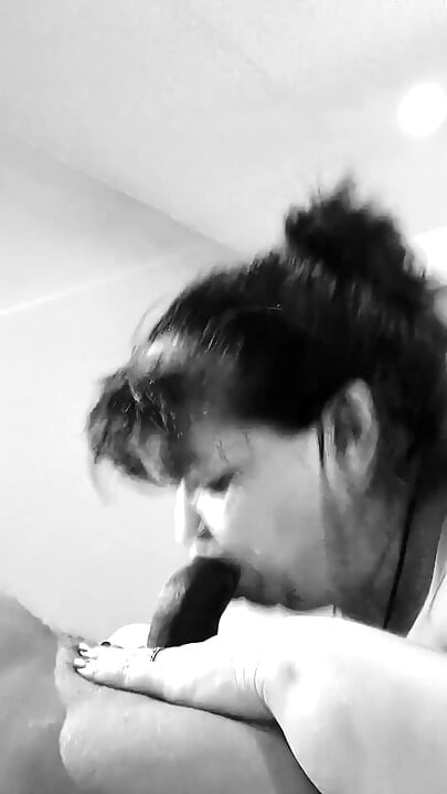 Sucking the Black off Stepdaddy's Dick