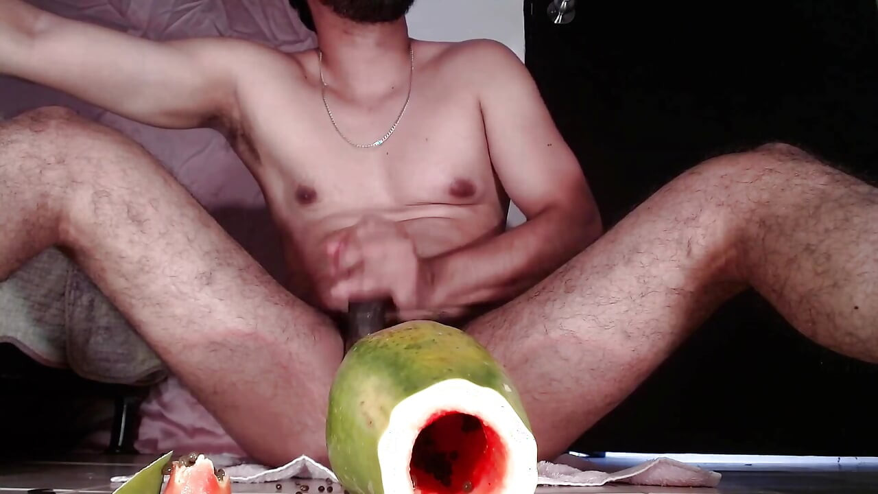 New Video of Fucking Fruit. Papaya's Turn