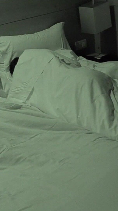 Epic moment from "Hotel night cam catches cheating wife masturbating while husband sleps"