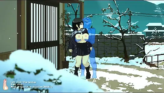Hentai Game – Massive Tits Babe Rough Sex in Cold Weather
