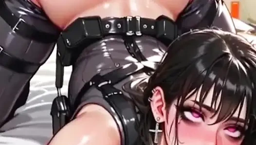 Sexy agent gets caught and fucked by security guard