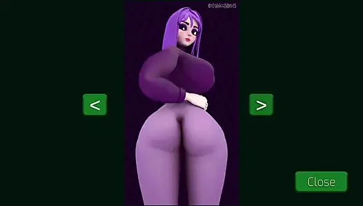Büyük memeli ve büyük götlü seksi kız