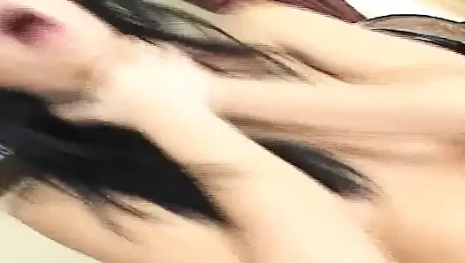 Skinny Brunette Stretched Wide in Sloppy Anal Pounding