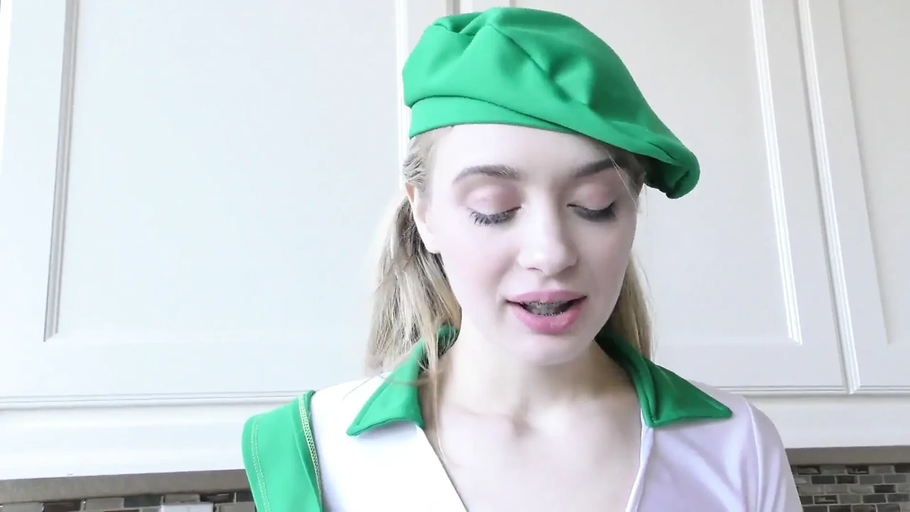 Teen with braces takes it all