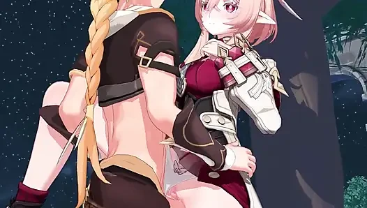 Genshin Impact - Linnea Outdoor Sex with Aether - Hentai 3D Animation