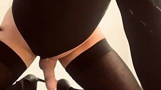Alexa sissy, little cum on the floor, penetrating ass