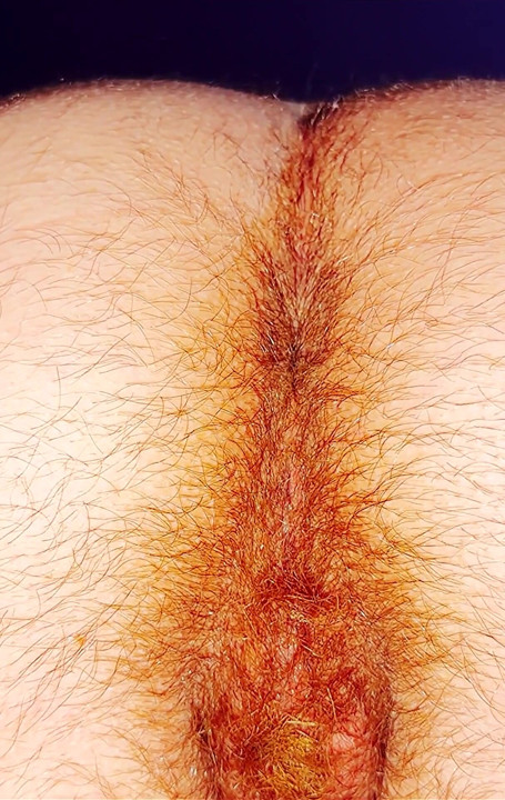 Close-up of hairy butt during my pregnancy