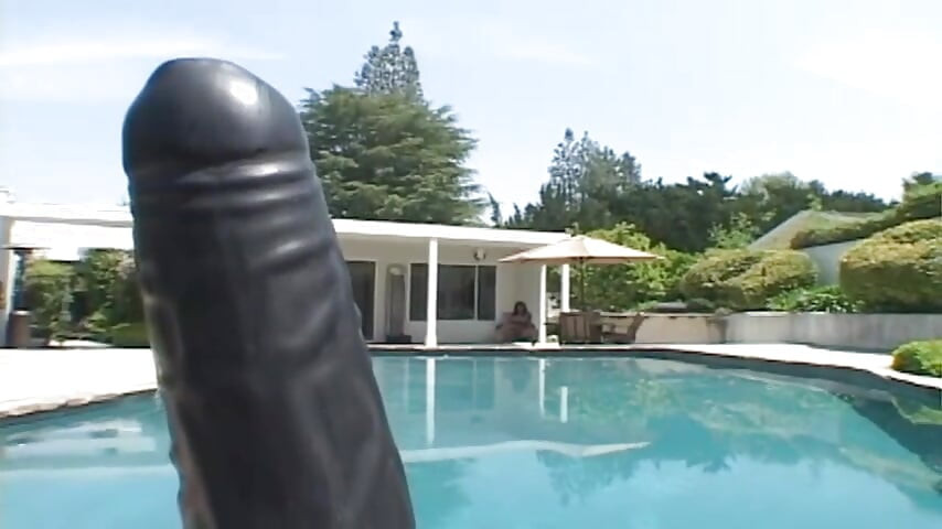 Ebony Babe Fucked in Pool