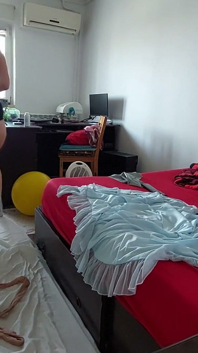 Sexy hairy wife dances naked. Brunette&amp;#039;s hairy pussy, big tits, big ass. | Clip 3