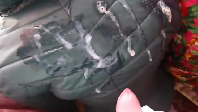 Sexy winter jacket girl fucks in the laundry room