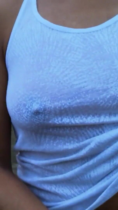 Stunning moment from "Without a bra my hard nipples are free"