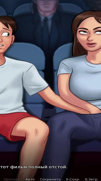 Powerful moment from "SummertimeSaga - Pussy Caressing at the Cinema in a Public P"