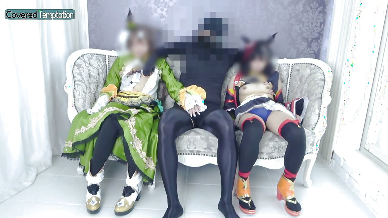 Cosplay Adult Woman Threesome Sex with Two Partners Group Scene