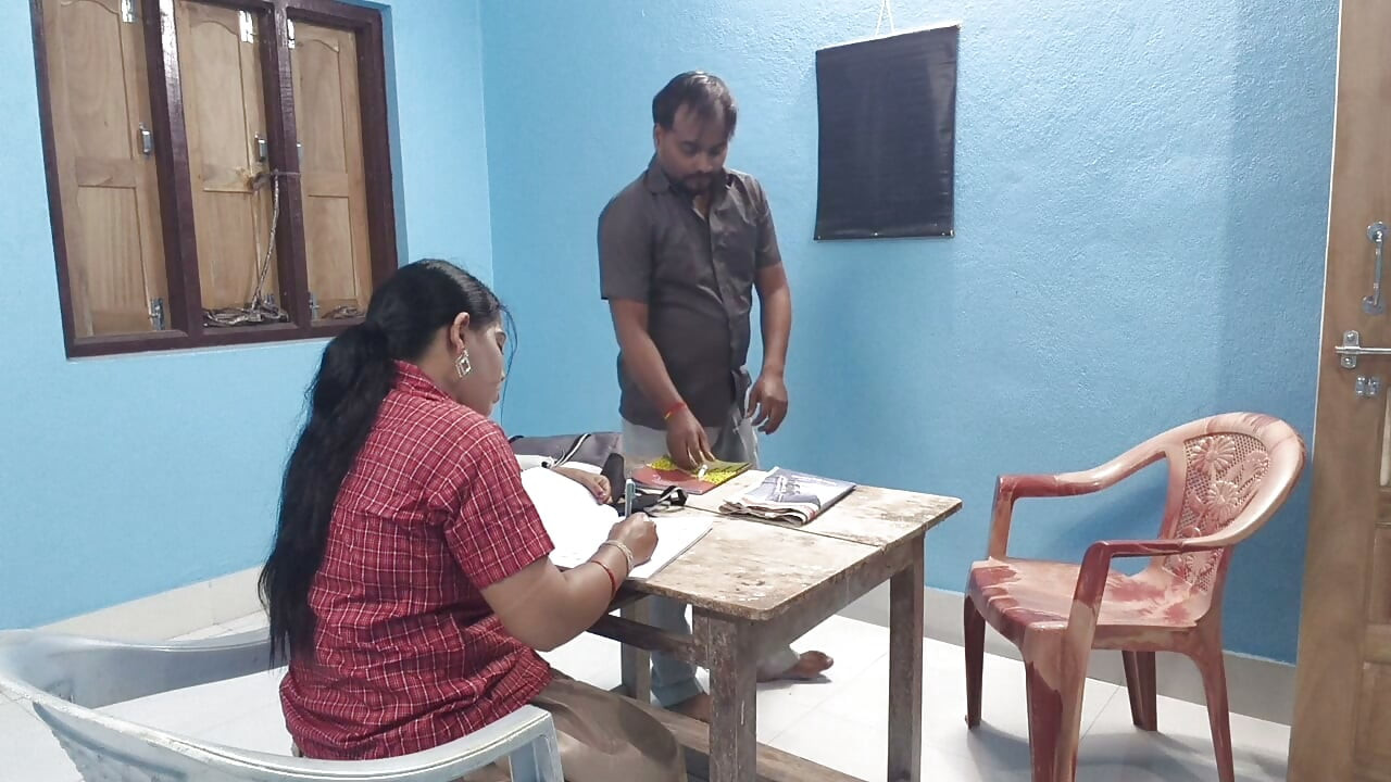 Desi indian 18 years old school girl sex with her teacher in class room, when teacher is studying, Desi Indian girl xxx video