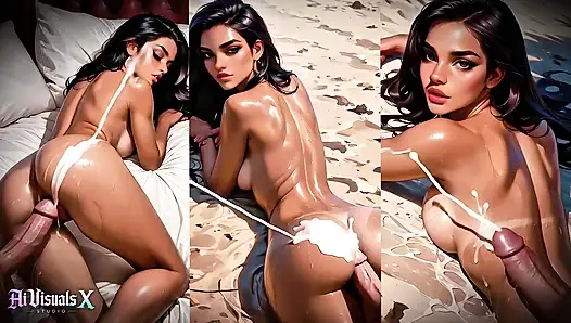 Latina Blowjob and Anal - Animated Porn (ASMR Sound) 4K AI Generated