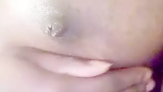 Sexy massage slow motion boobs to please daddy