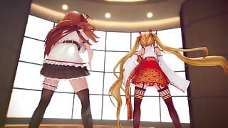 MMD R-18, anime, filles, danse sexy, clip 316