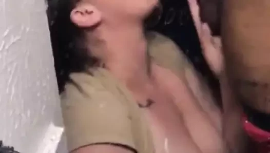 Middle porn video – Sucking BBC in the bathroom of a party