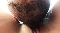 Clean Up My Pussy after Peeing. Pussy Eating. Orgasming Pussy Close-Up.