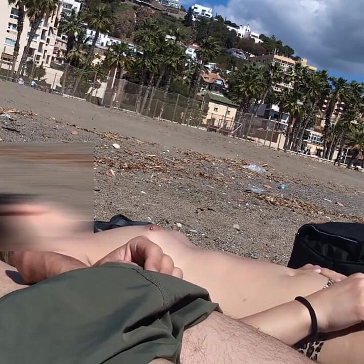 Dick Flashing Next to a Topless Girl She Looks