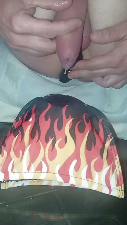 Firefighter with sperm hose
