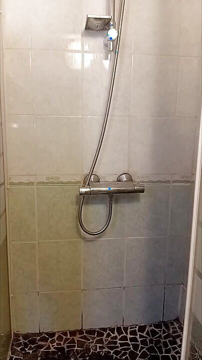 Big erection in the shower