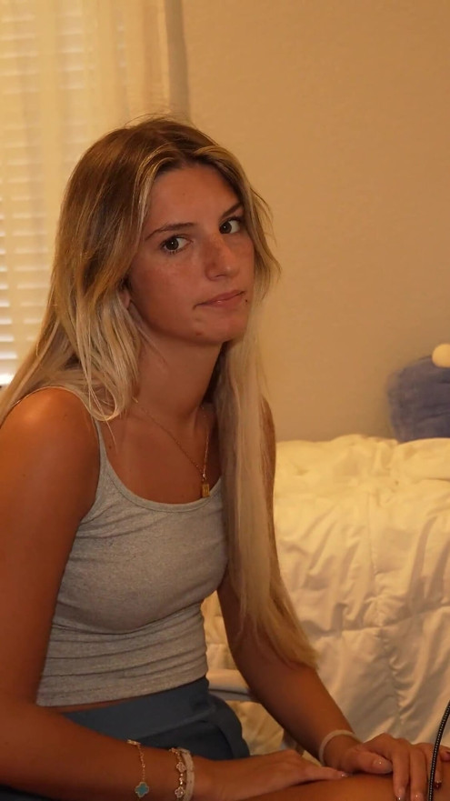 18 Year Old College Slut Gets Her Face Covered in Cum!!