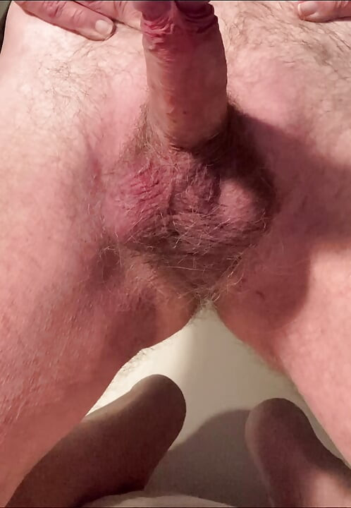 Wanking again with ejaculation of cum