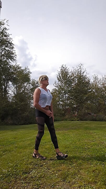 Old sexy CD in leggings Cumming on mother in laws purse publi