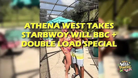 Athena west telan sperma pria kulit hitam sebelum dicrot di teras rumah