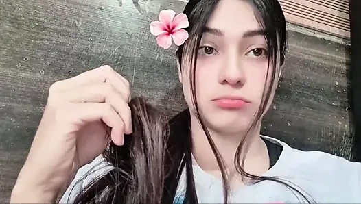 Young Girl Jumping and Showing off Her Pussy