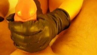 Leather gloved BJ