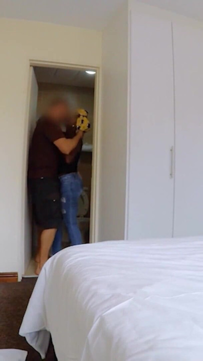 While cleaning... this EBONY Maid Gives Sloppy BLOWJOB To American Big Cock Boss | Clip 1