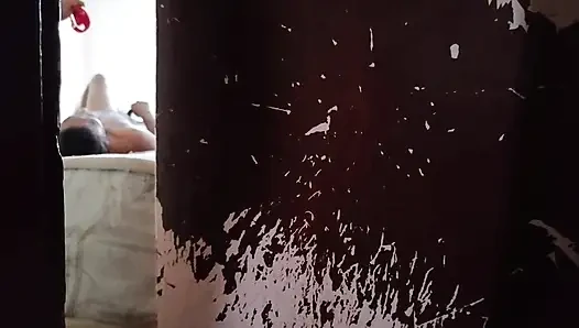 My real house maid was just about to get it inside the hole and put it in the mouth
