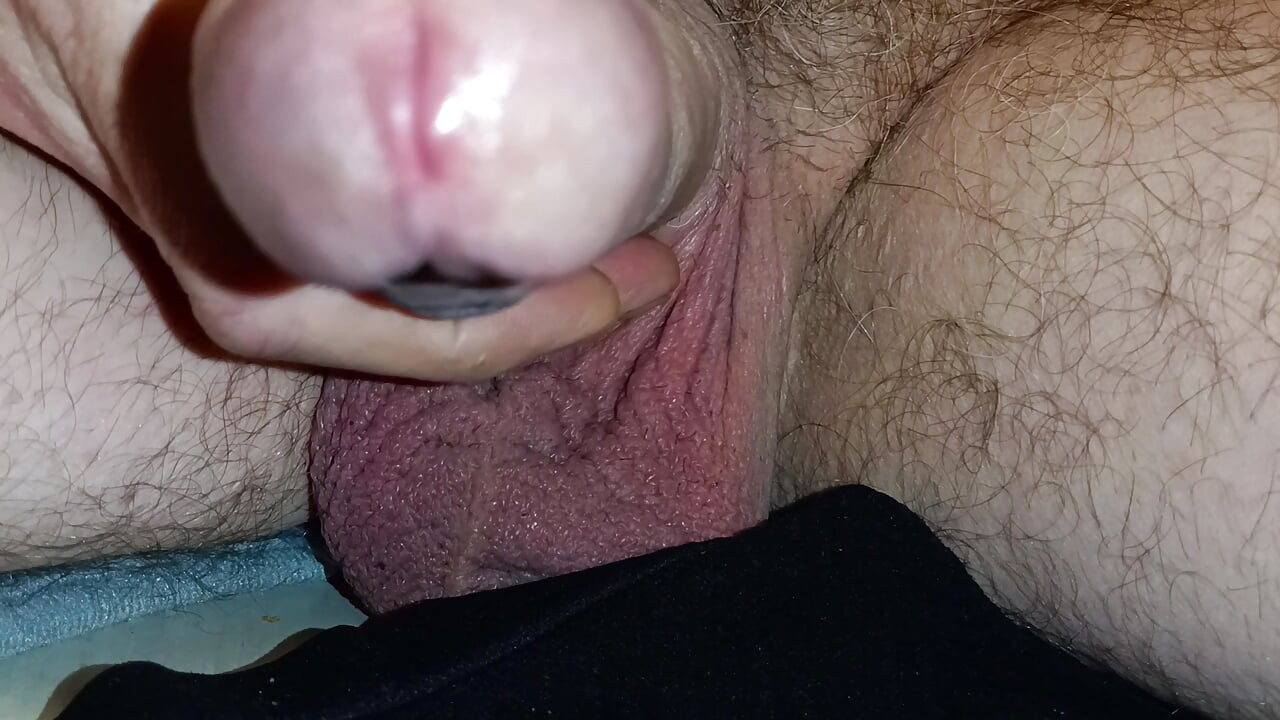 Big Cock Masturbation, Naked Edging, Close up Creamy Cum on Black Panties - Rockardglans