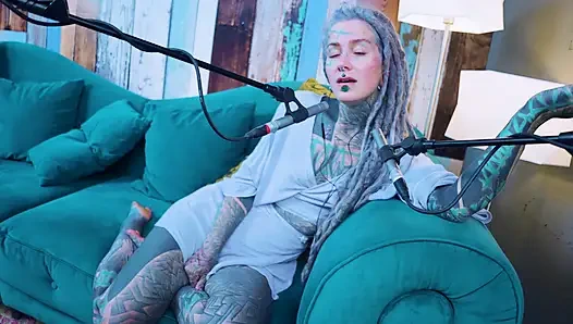 I talk about G - Grattitude- ASMR podcast SFW talking goth skinny girl dreadlocks tattoo model inked girl