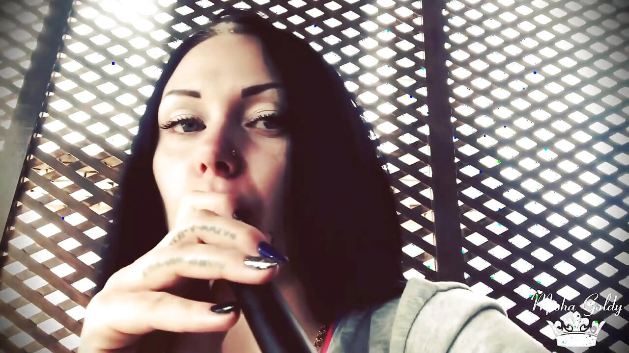 Blowing shisha smoke from itching nose and scratching it all the time!