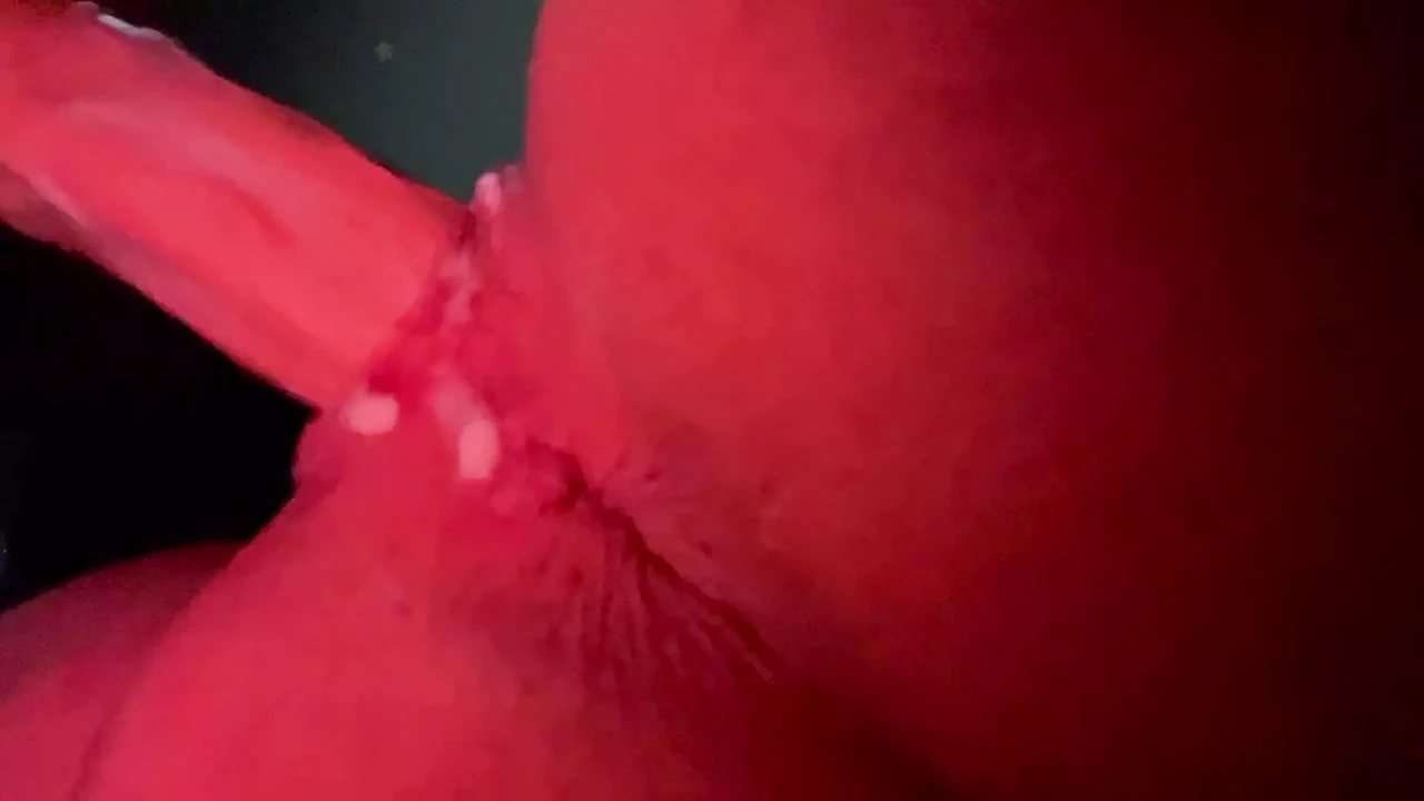 Creaming all over my big dildo stuffing myself deep
