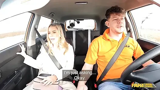 Fake Driving School - Road Rage Followed by Rough Fuck, Lucky Bee Cant Wait for a Facial
