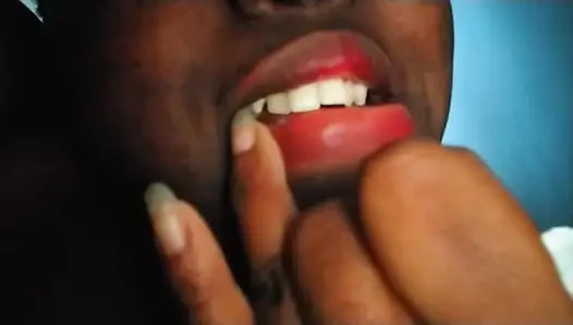 Let's see how deep my fingers go Teen(18+) shoves her fingers down her throat.