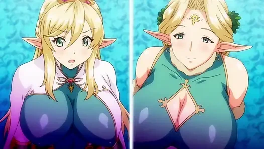 Witchy sluts get fucked hard in the world of magicians ! Kyonyuu Elf Oyako Saimin hentai porn, hentai sex scenes