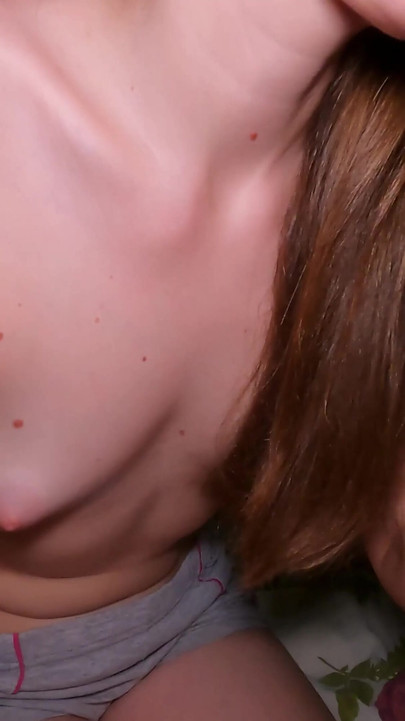 Step sister, I love cumming on your tiny tits! | Clip 1