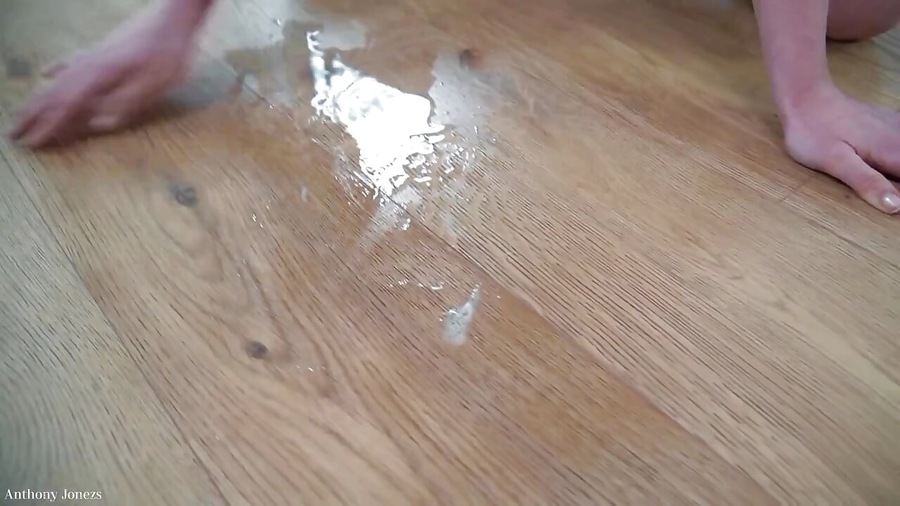 Hot Blonde Gets Piss Shower and Licks the Floor to Clean It - Pissing in Mouth - Fetish - Spitting