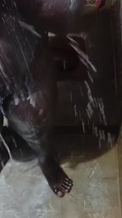 Powerful moment from "shower bathing and handjob cum"